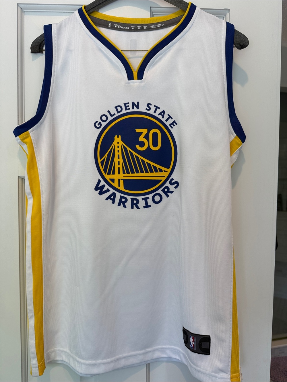 Fanatics Golden State Warriors White Curry Jersey Youth XL